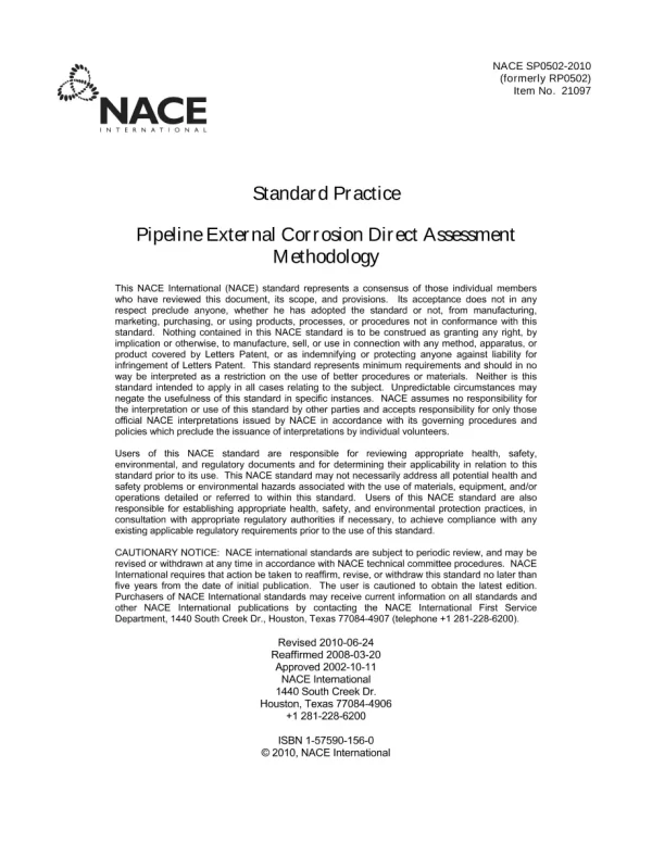 NACE SP0502-2010 pdf