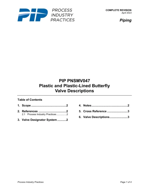 PIP PNSMV047 pdf