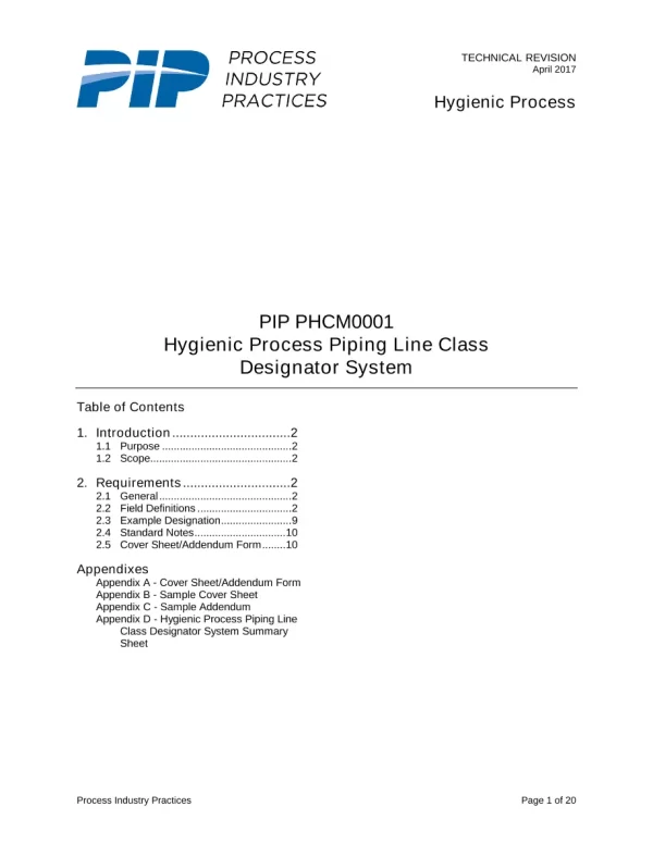 PIP PHCM0001 pdf