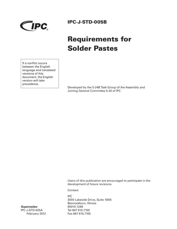 IPC J-STD-005B pdf