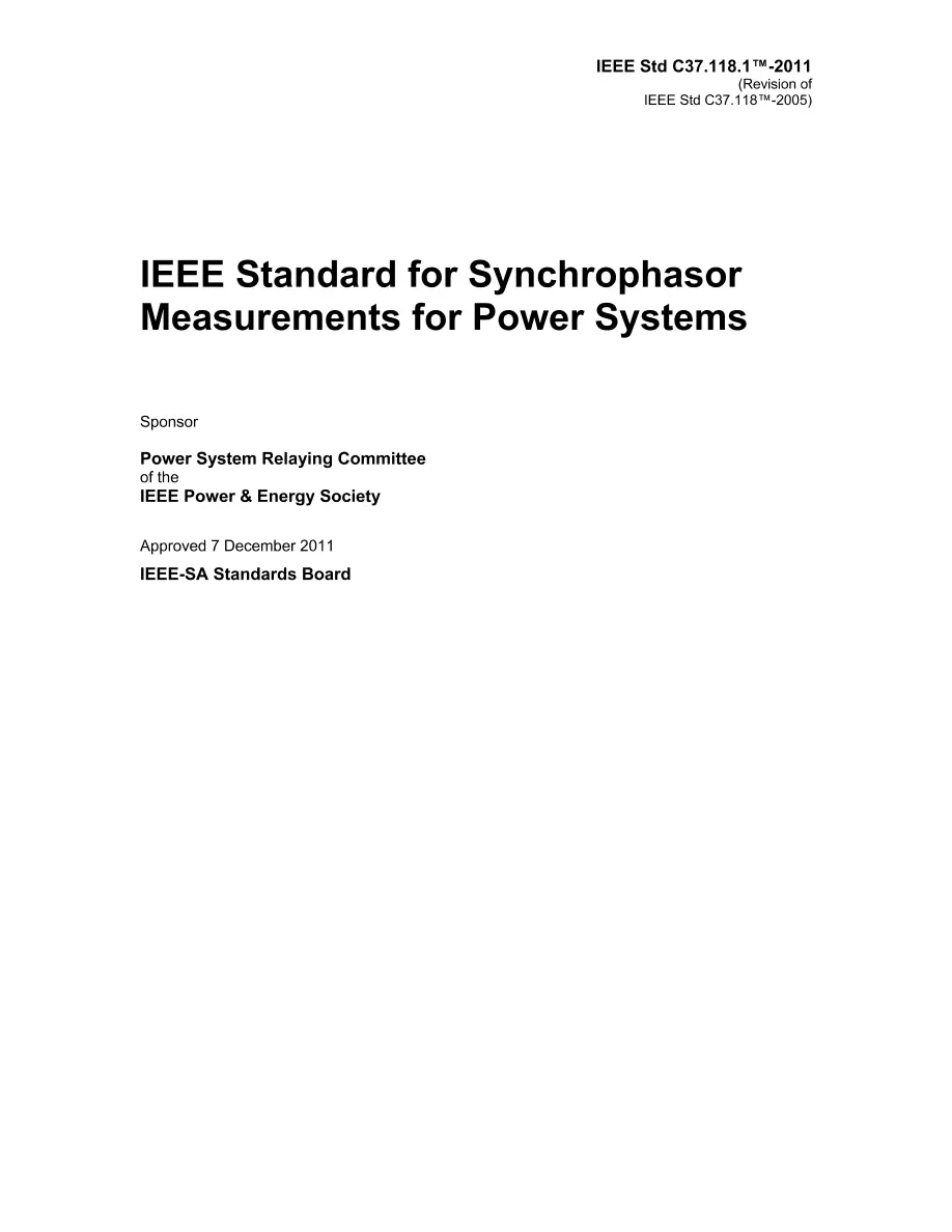 IEEE C37.118.1-2011 pdf