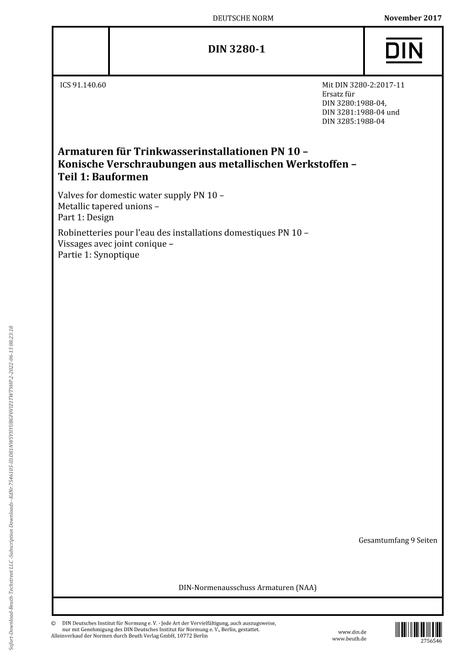 DIN 3280-1:2017 pdf