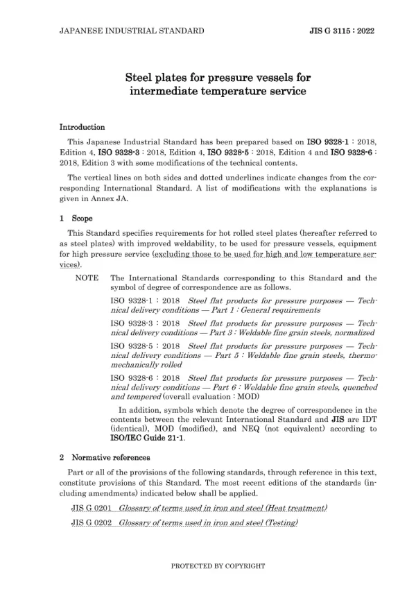 JIS G 3115:2022 pdf