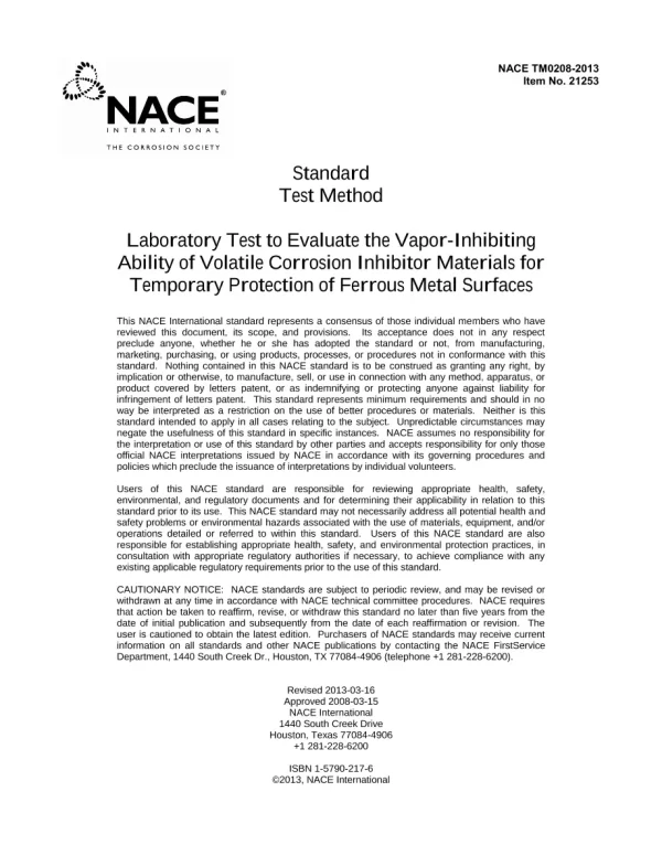 NACE TM0208-2013 pdf