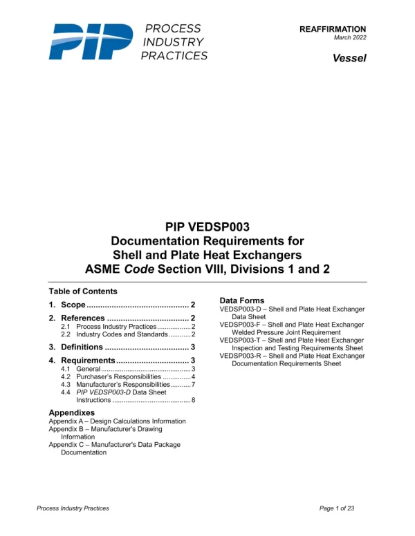 PIP VEDSP003 pdf