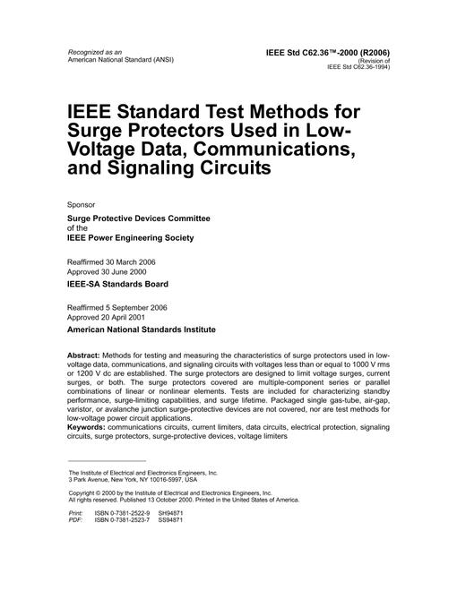 IEEE C62.36-2000 pdf