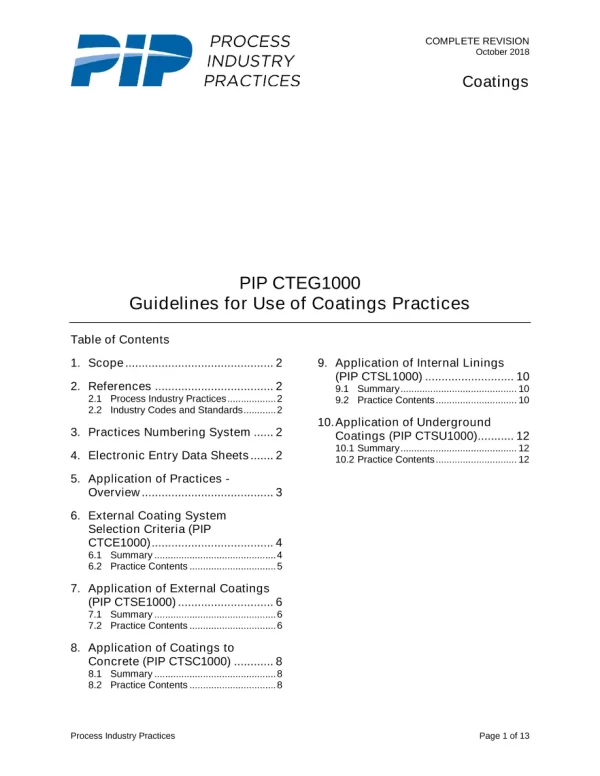 PIP CTEG1000 pdf