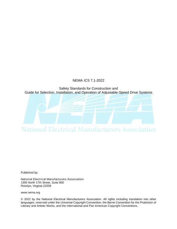 NEMA ICS 7.1-2022 pdf