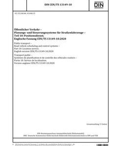 DIN CEN/TS 13149-10:2020 pdf