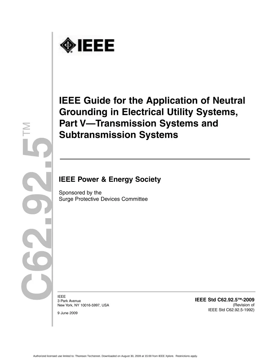 IEEE C62.92.5-2009 pdf