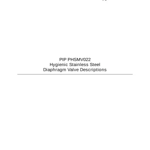 PIP PHSMV022 pdf