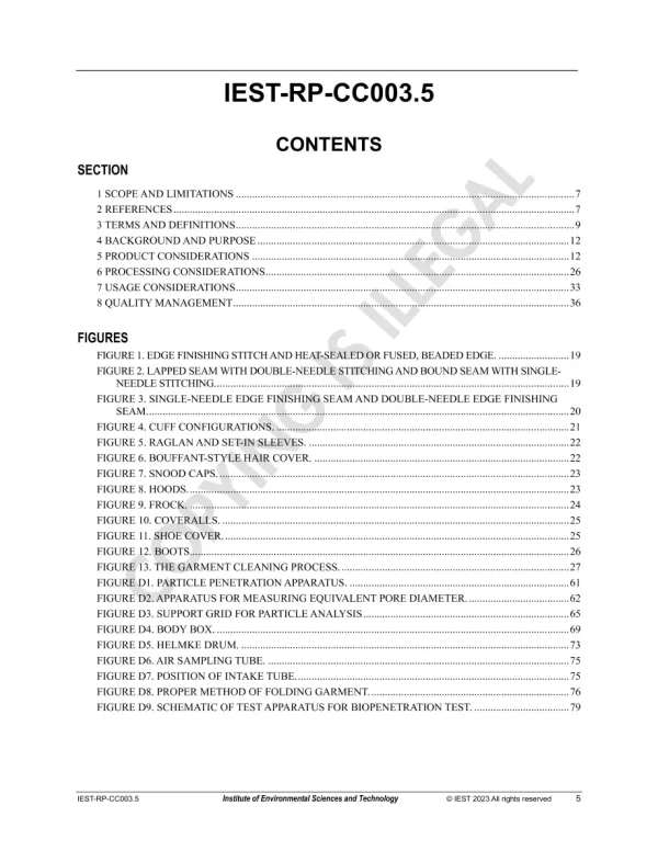 IEST RP-CC003.5 pdf