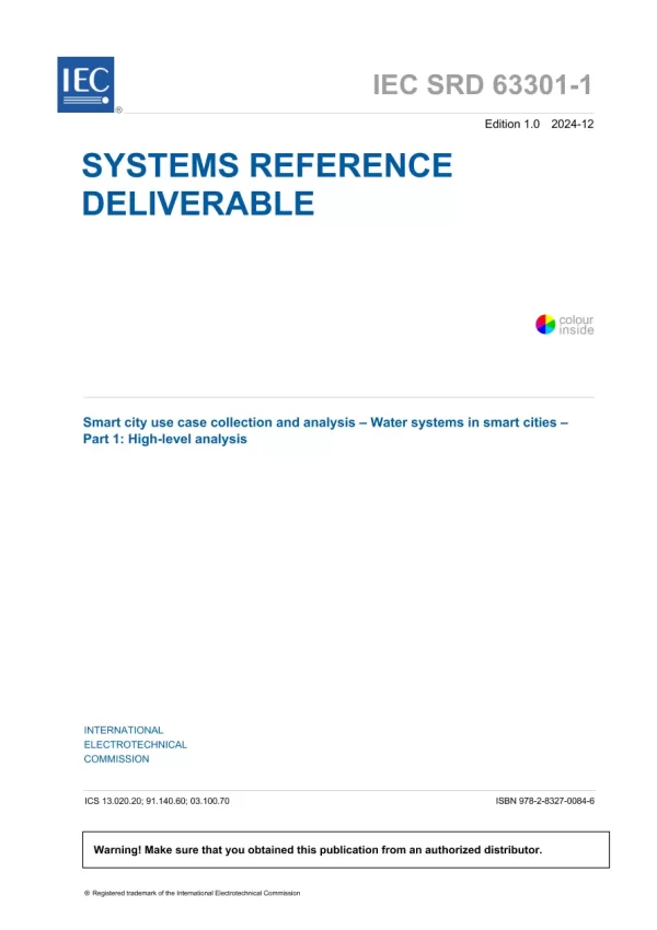 IEC /SRD 63301-1 Ed. 1.0 en:2024 pdf