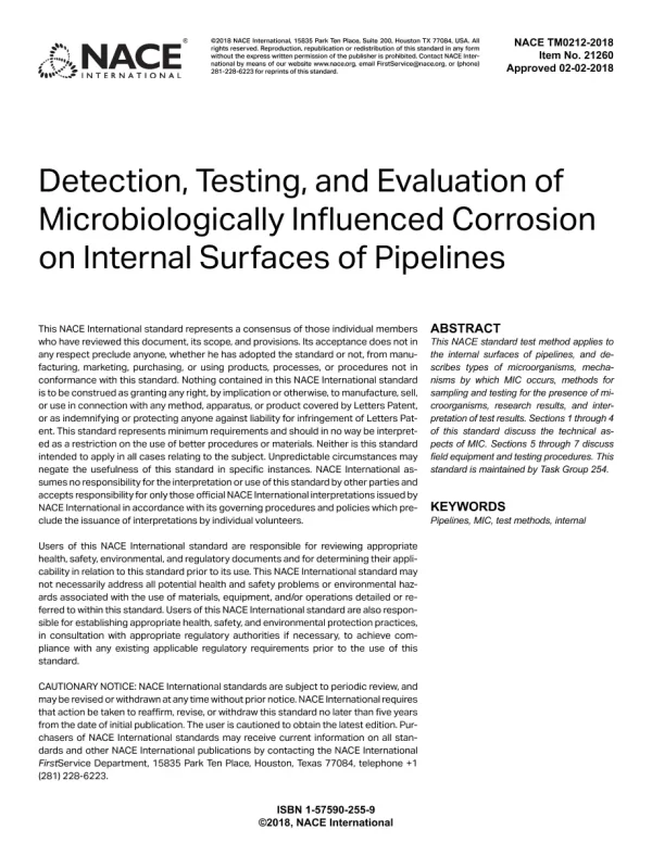 NACE TM0212-2018 pdf