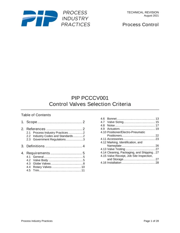 PIP PCCCV001 pdf