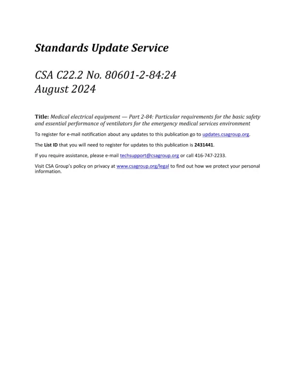 CSA C22.2 NO. 80601-2-84:24 pdf