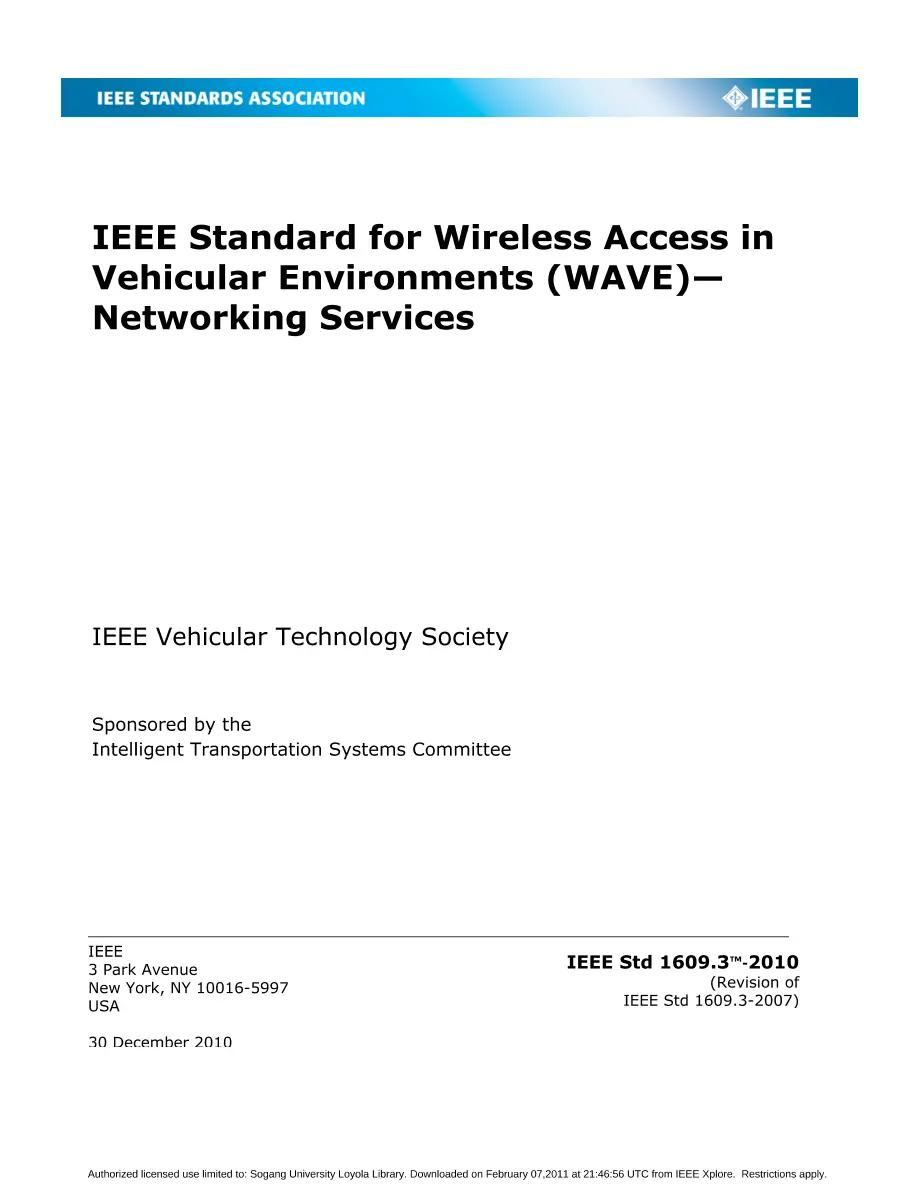 IEEE 1609.3-2010 pdf