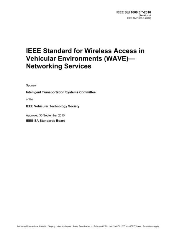 IEEE 1609.3-2010 pdf