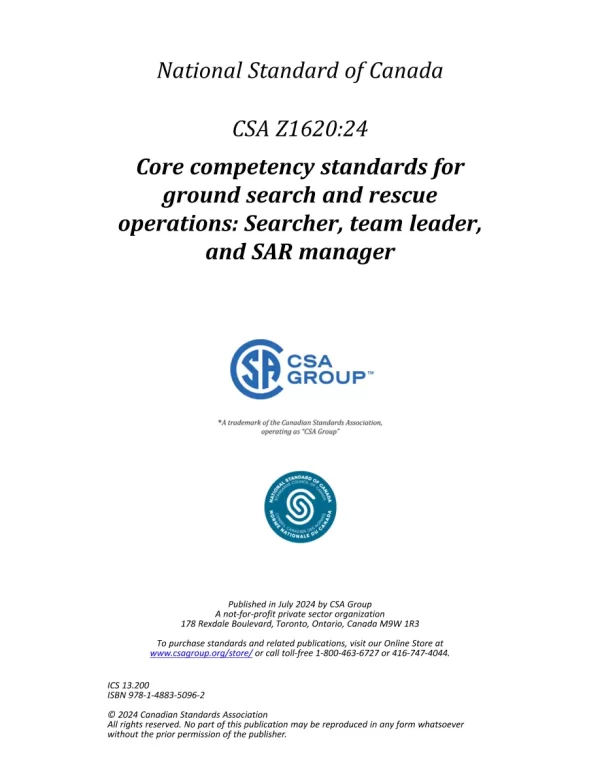 CSA Z1620:24 pdf