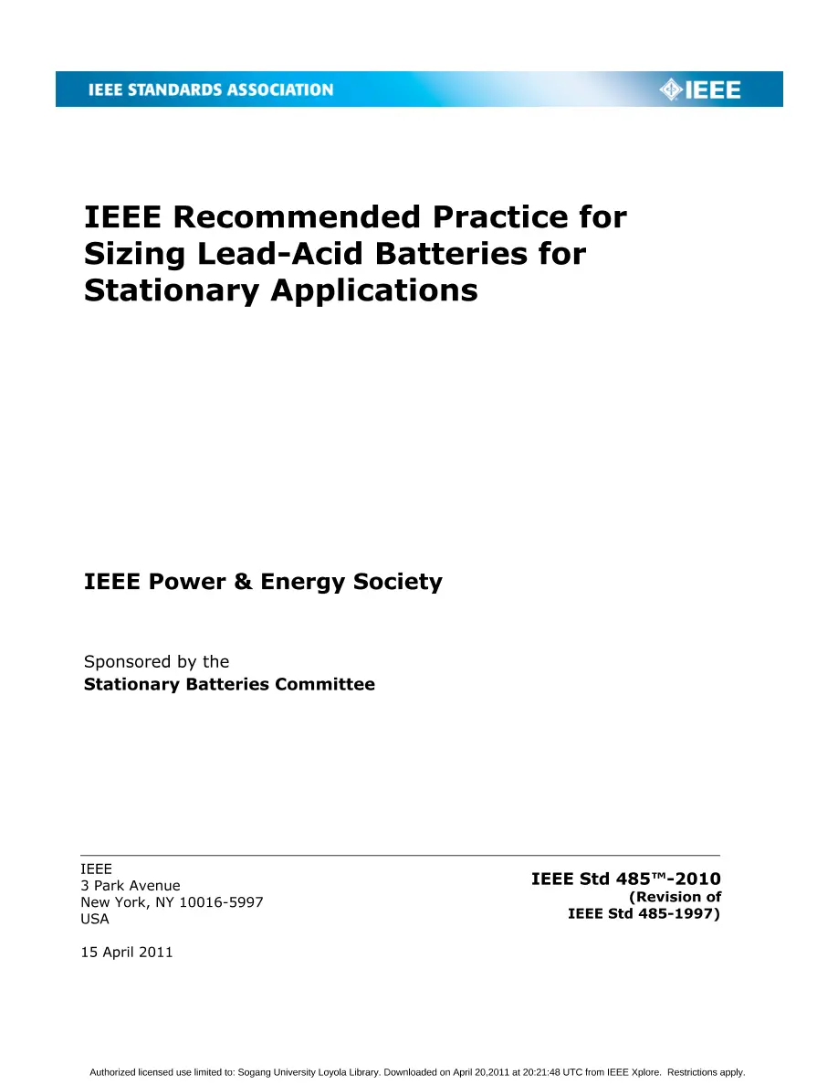 IEEE 485-2010 pdf