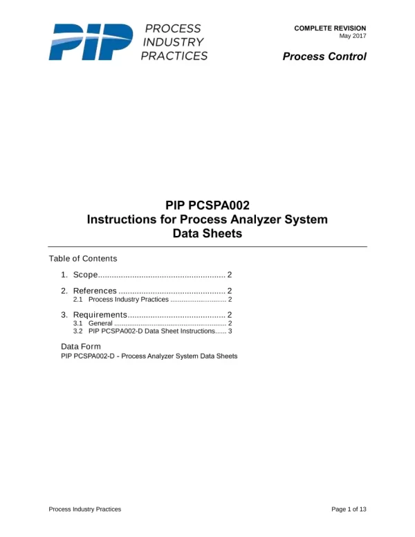 PIP PCSPA002 pdf