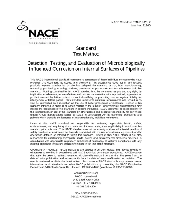 NACE TM0212-2012 pdf