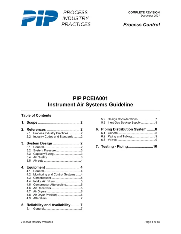 PIP PCEIA001 pdf