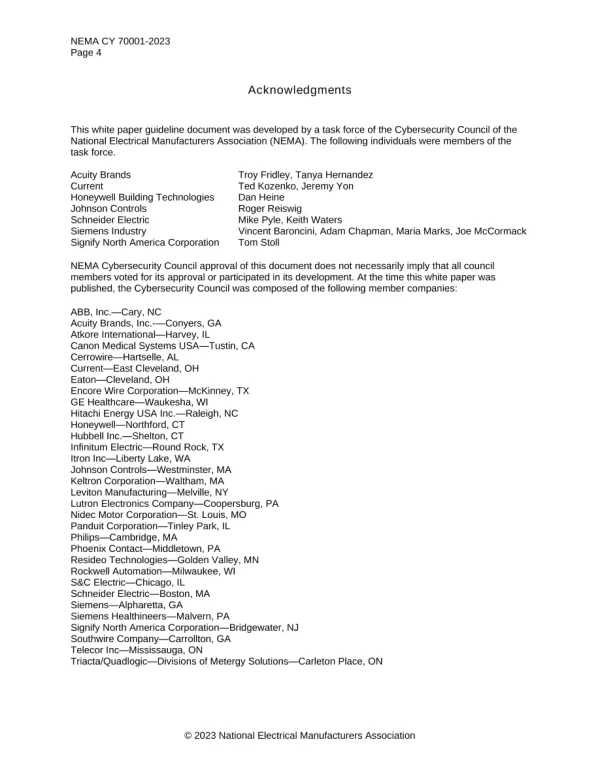 NEMA CY 70001-2023 pdf