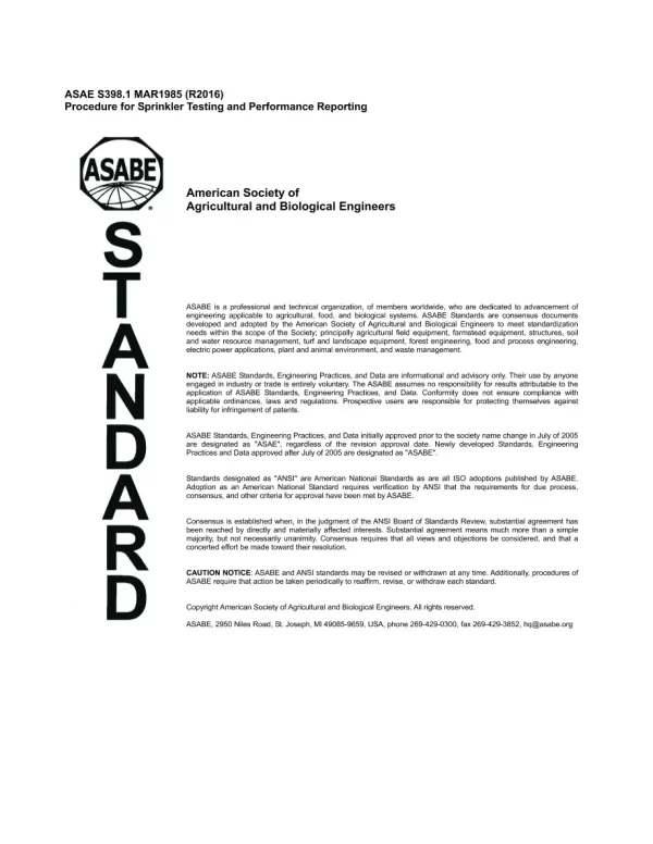 ASAE/ASABE S398.1 (R2021) pdf