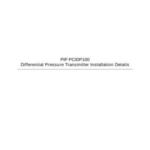 PIP PCIDP100 pdf