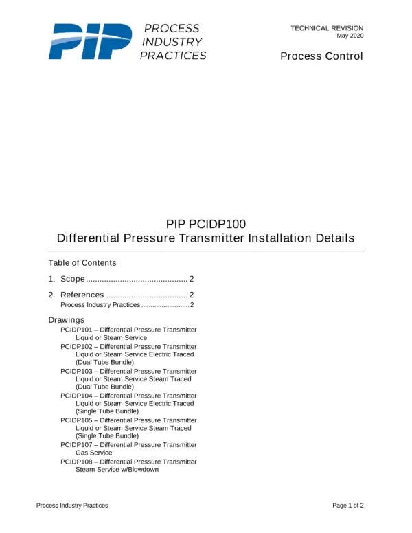 PIP PCIDP100 pdf