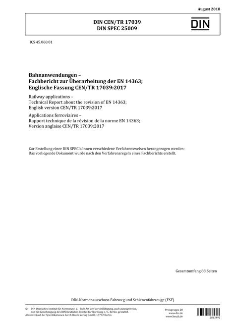 DIN CEN/TR 17039:2018 pdf