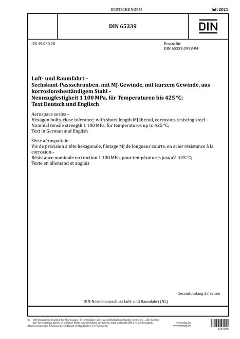 DIN 65339:2021 pdf