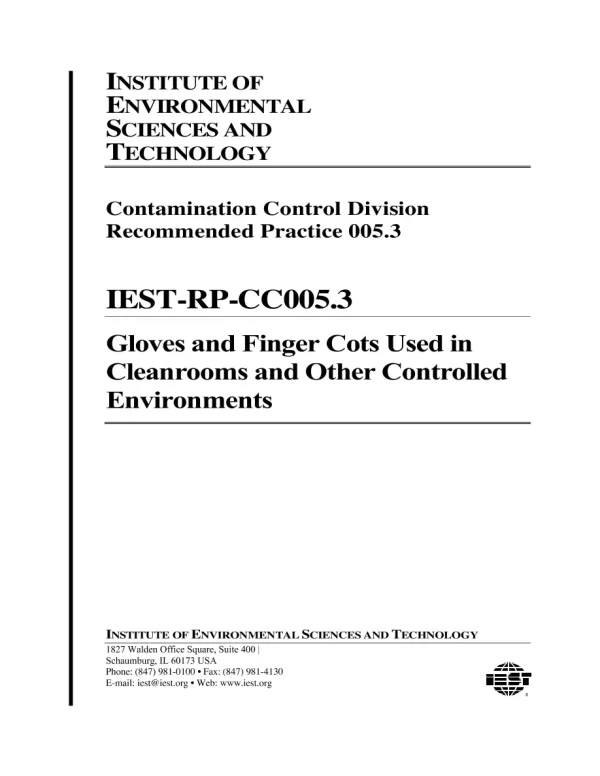 IEST RP-CC005.3 pdf