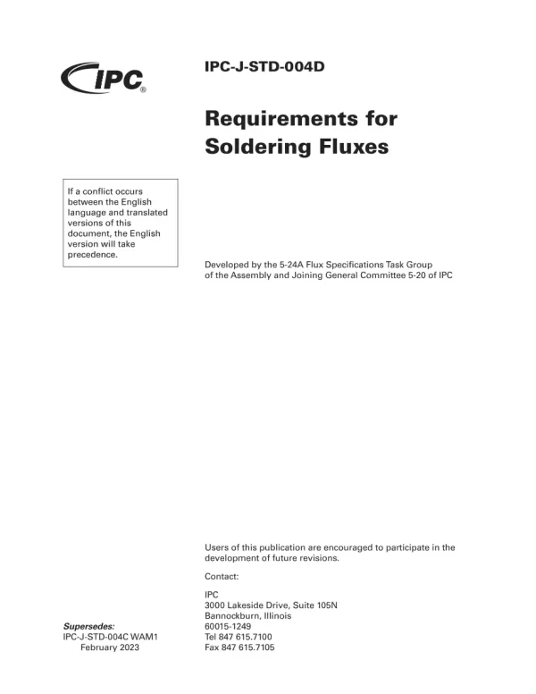 IPC J-STD-004D pdf