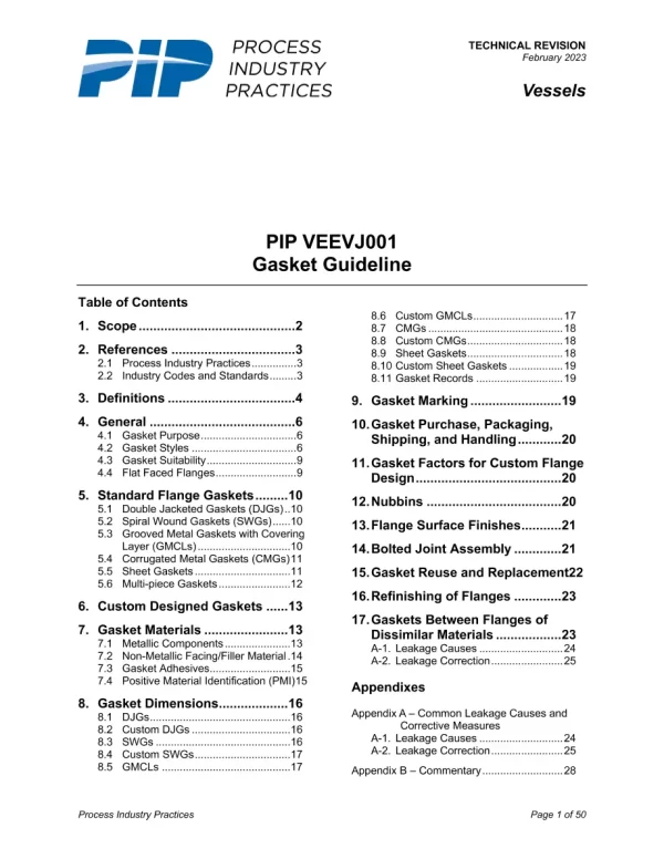 PIP VEEVJ001 pdf