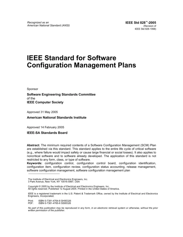 IEEE 828-2005 pdf