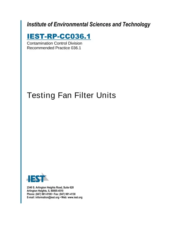 IEST RP-CC036.1 pdf