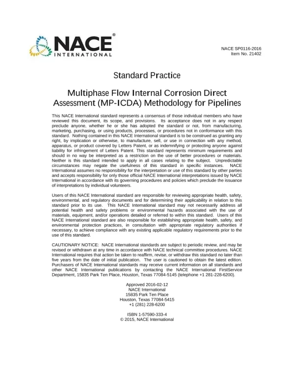 NACE SP0116-2016 pdf