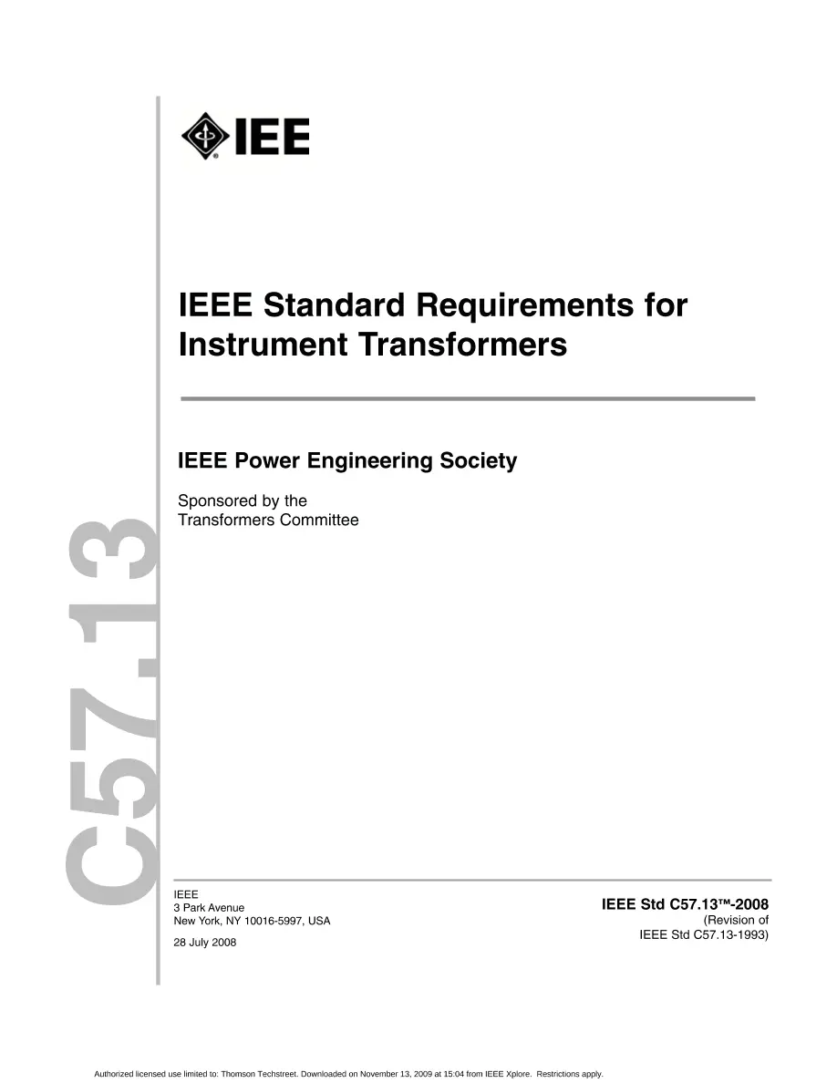 IEEE C57.13-2008 pdf