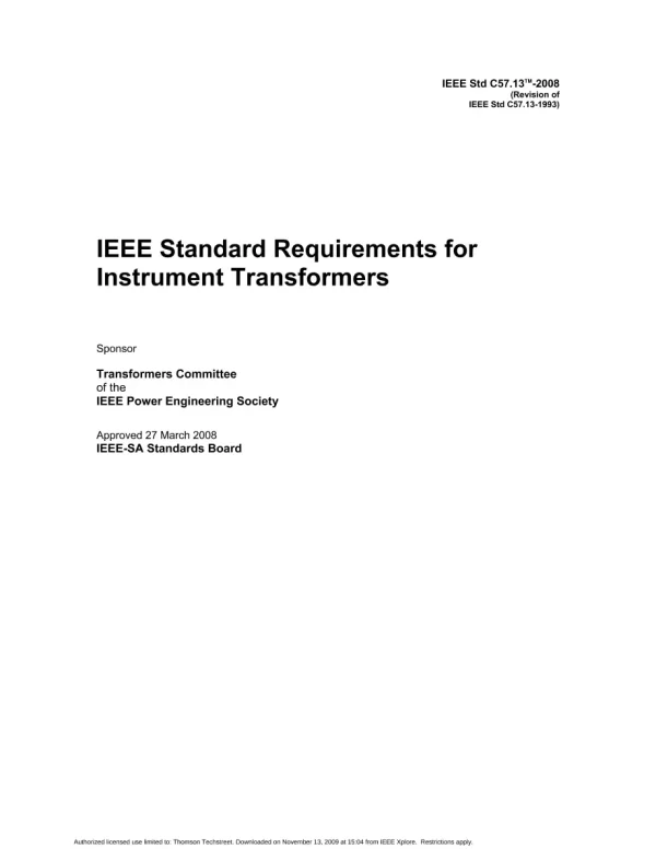 IEEE C57.13-2008 pdf