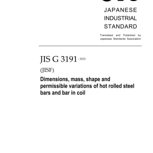 JIS G 3191:2022 pdf