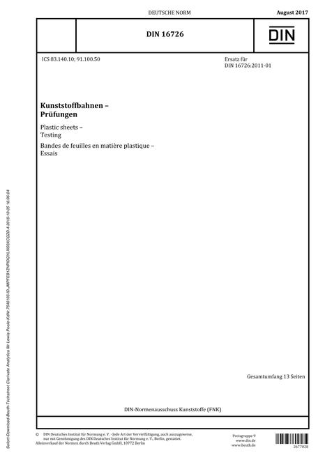 DIN 16726:2017 pdf