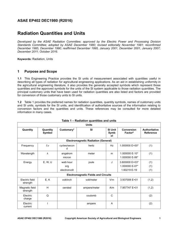 ASAE/ASABE EP402 (R2022) pdf