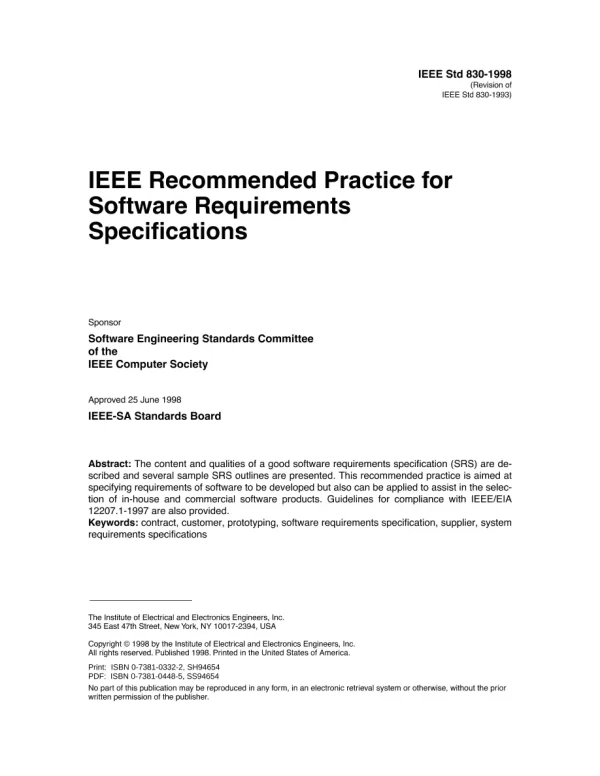 IEEE 830-1998 pdf