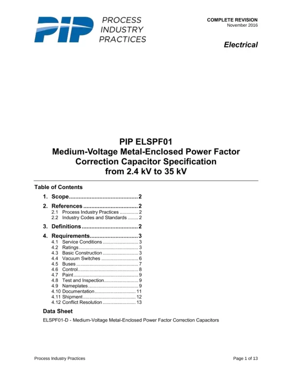 PIP ELSPF01 pdf