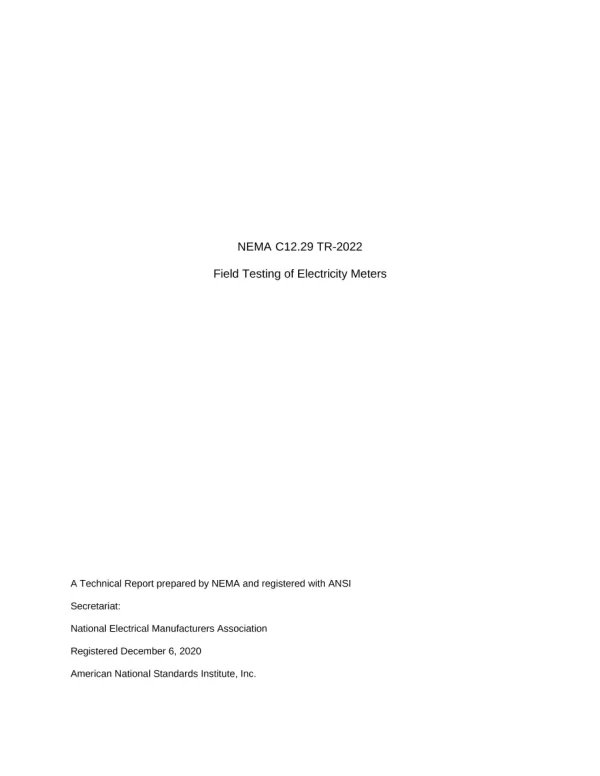 NEMA C12.29 TR-2022 pdf