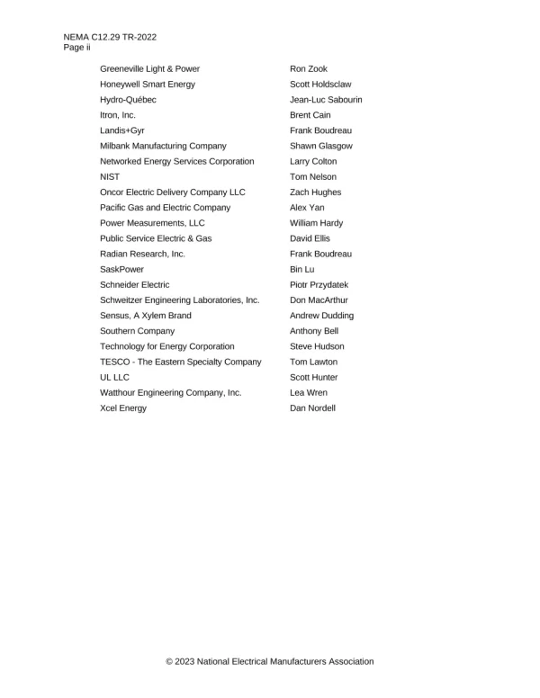 NEMA C12.29 TR-2022 pdf