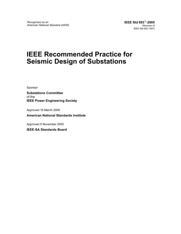 IEEE 693-2005 pdf