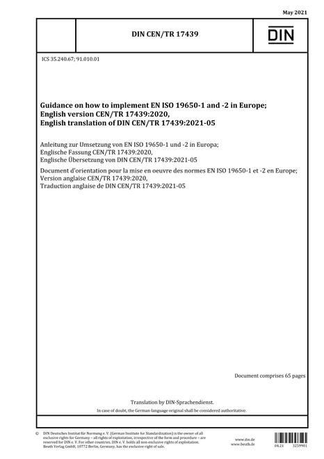 DIN CEN/TR 17439:2021 pdf